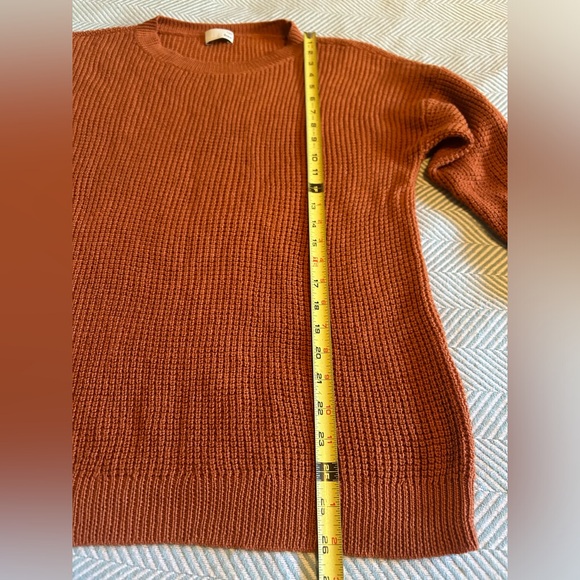 Aritzia Wilfred Merino Wool Orange Women’s Size Large Orange Knit Sweater - Picture 7 of 8